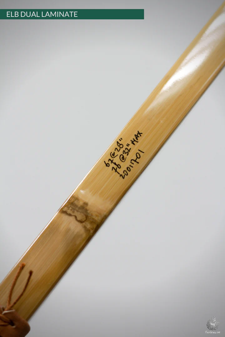 ENGLISH LONGBOW DUALLAM, GREENHEART HICKORY/BAMBOO SUPERIOR CUSTOM - Image 3