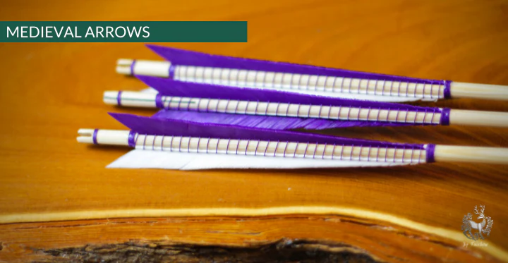 MEDIEVAL ARROW WOODEN SHAFT SELF NOCKED FULLY WHIPPED SET OF 6 ARROWS - Image 10