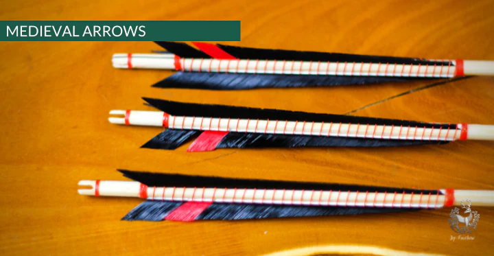 MEDIEVAL ARROW WOODEN SHAFT SELF NOCKED FULLY WHIPPED SET OF 6 ARROWS - Image 11