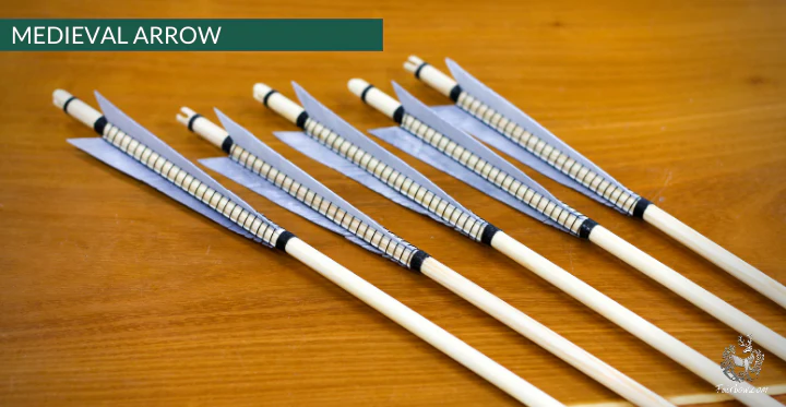 MEDIEVAL ARROW WOODEN SHAFT SELF NOCKED FULLY WHIPPED SET OF 6 ARROWS - Image 4