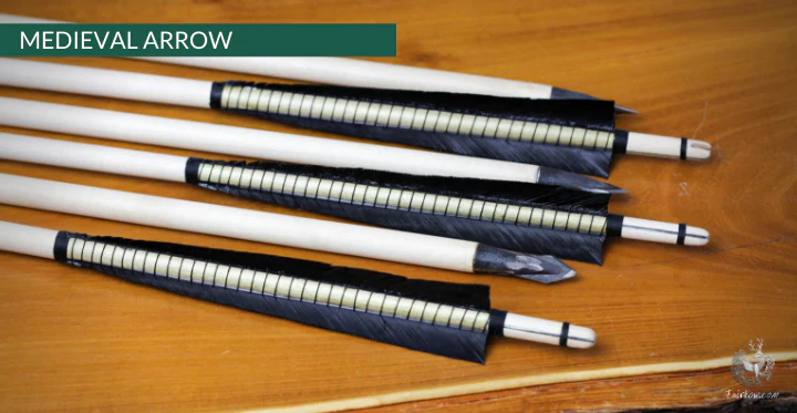 MEDIEVAL ARROW WOODEN SHAFT SELF NOCKED FULLY WHIPPED SET OF 6 ARROWS - Image 7