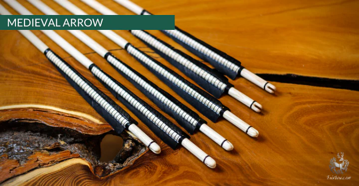 MEDIEVAL ARROW WOODEN SHAFT SELF NOCKED FULLY WHIPPED SET OF 6 ARROWS - Image 8