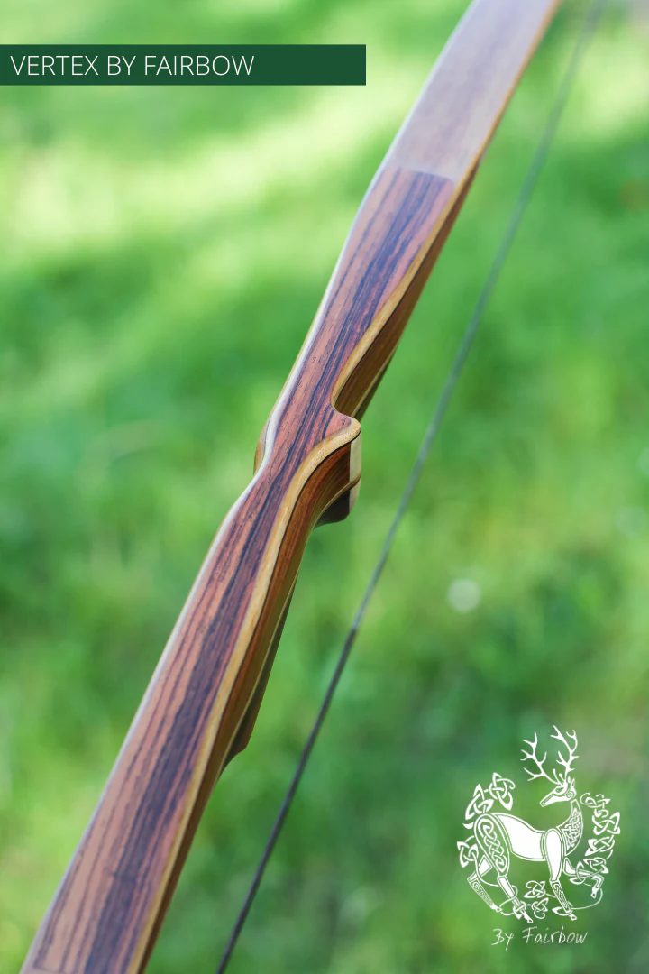 THE VERTEX BOW R-D 64" TIGERWOOD, BAMBOO-GLASS 47 LBS @ 28 INCH RH - Image 3