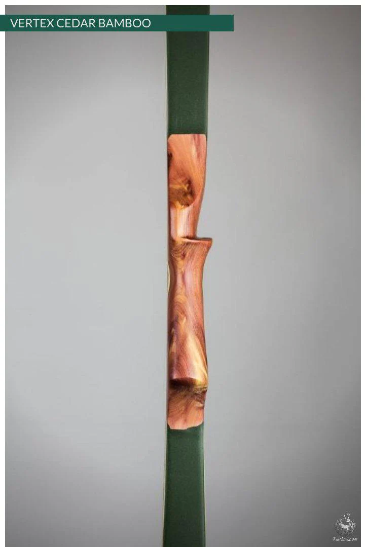 THE VERTEX BOW R-D 68" CEDAR AND GREEN, BAMBOO-GLASS 45 LBS @ 28 INCH LH - Image 3