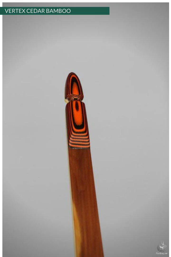 THE VERTEX BOW R-D 68" CEDAR AND GREEN, BAMBOO-GLASS 45 LBS @ 28 INCH LH - Image 5