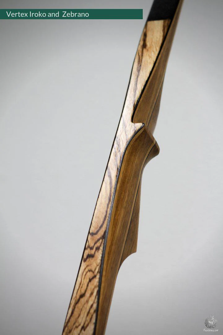 THE VERTEX BOW R-D 68" IROKO AND BLACK BAMBOO-GLASS 33 LBS @ 28 INCH RH - Image 5